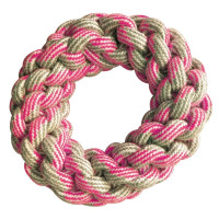 Игрушка Croci для собак PASTEL бублик плетёный, канат хлопковый, розовый, 18 см Игрушка Croci для собак PASTEL бублик плетёный, канат хлопковый, розовый, 18 см