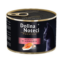 Консервований корм Dolina Noteci Premium для котів, м’ясні шматочки в соусі, лосось, 185 г Консервований корм Dolina Noteci Premium для котів, м’ясні шматочки в соусі, лосось, 185 г
