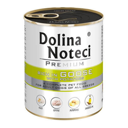 Консервированный корм Dolina Noteci Premium для собак, гусь и картофель, 800 г
