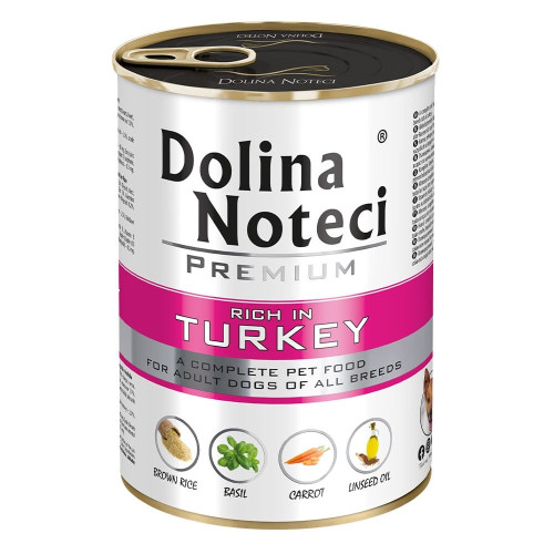 Консервированный корм Dolina Noteci Premium для собак, индейка, 400 г