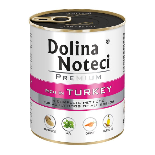 Консервированный корм Dolina Noteci Premium для собак, индейка, 800 г