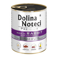 Консервований корм Dolina Noteci Premium для собак, кролик та журавлина, 800 г Консервований корм Dolina Noteci Premium для собак, кролик та журавлина, 800 г