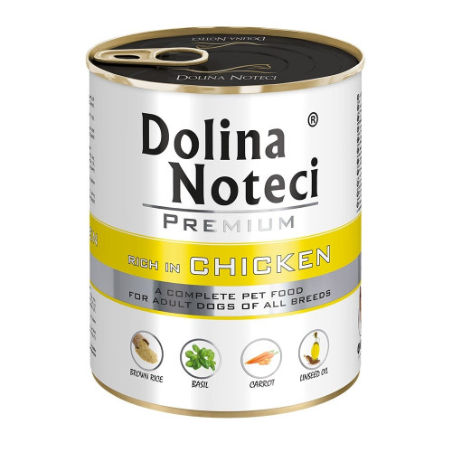 Консервированный корм Dolina Noteci Premium для собак, курица, 800 г
