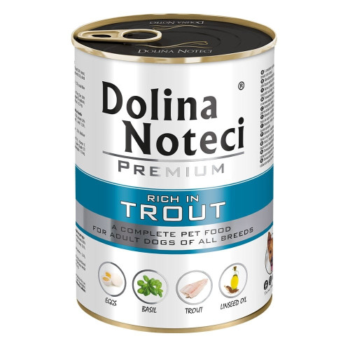 Консервированный корм Dolina Noteci Premium для собак, форель, 400 г