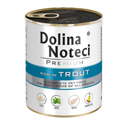 Консервированный корм Dolina Noteci Premium для собак, форель, 800 г