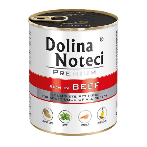 Консервированный корм Dolina Noteci Premium для собак, говядина, 800 г