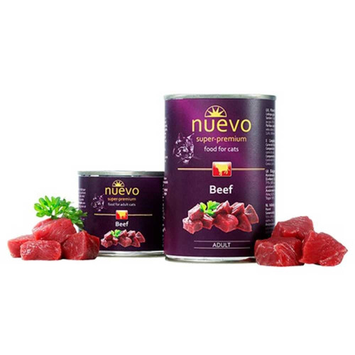 Консервированный корм Nuevo Adult с говядиной, для кошек, 200 г