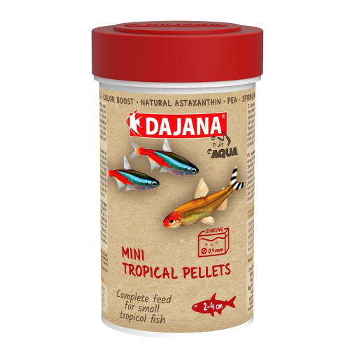 Корм Dajana Mini Tropical Pellets, спец. пеллетированный корм для мальков и мелких рыб, 100 мл/55 г Корм Dajana Mini Tropical Pellets, спец. пеллетированный корм для мальков и мелких рыб, 100 мл/55 г