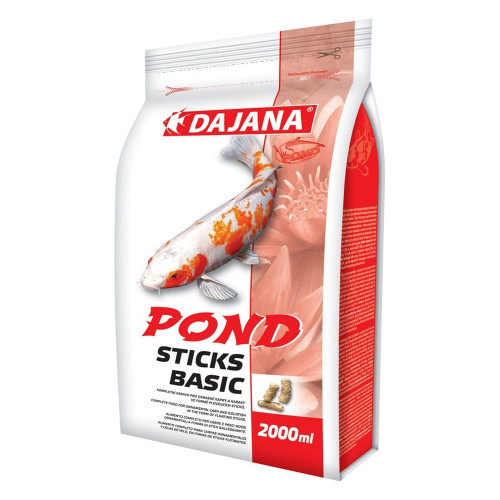 Корм Dajana Pond Stick Basic, сбалансированный корм для декоративных карпов и рыб в прудах, белые палочки, 2000 мл/180 г Корм Dajana Pond Stick Basic, сбалансированный корм для декоративных карпов и рыб в прудах, белые палочки, 2000 мл/180 г