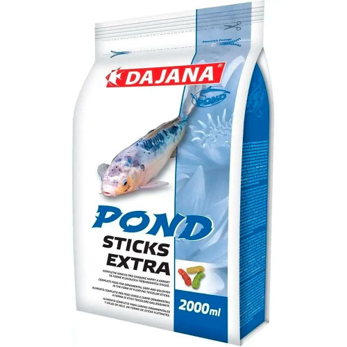 Корм Dajana Pond Stick Extra для декоративных карпов, карасей и рыб в прудах, трехцветные палочки, 2000 мл/160 г Корм Dajana Pond Stick Extra для декоративных карпов, карасей и рыб в прудах, трехцветные палочки, 2000 мл/160 г