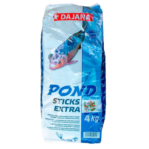 Корм Dajana Pond Stick Extra для декоративных карпов, карасей и рыб в прудах, трехцветные палочки, 4 кг Корм Dajana Pond Stick Extra для декоративных карпов, карасей и рыб в прудах, трехцветные палочки, 4 кг