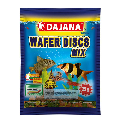 Корм Dajana Wafer Discs Mix для всех видов цветных донных рыб в чипсах, 80 мл/25 г Корм Dajana Wafer Discs Mix для всех видов цветных донных рыб в чипсах, 80 мл/25 г