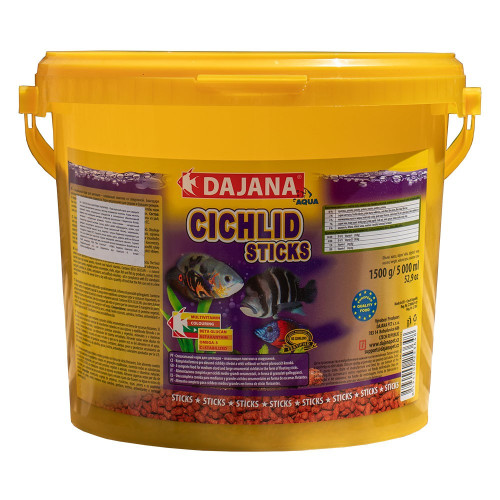 Корм Tetra Cichlid Sticks для больших и средних цихлидов в пеллетах, 5 л/1.6 кг