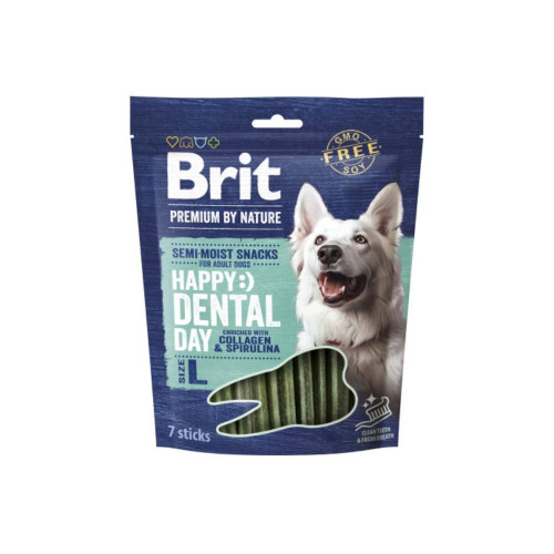 Лакомство Brit Premium Dental Snacks L для собак больших пород, с коллагеном и спирулиной, 250 г