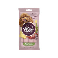 Ласощі Delickcious для собак, крем з яловичиною, сиром, спаржею, 4 шт, 60 г Ласощі Delickcious для собак, крем з яловичиною, сиром, спаржею, 4 шт, 60 г