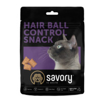 Ласощі Savory Cats Snacks Pillows Hair Ball Control для дорослих котів, подушечки для виведення шерсті, 180 г
