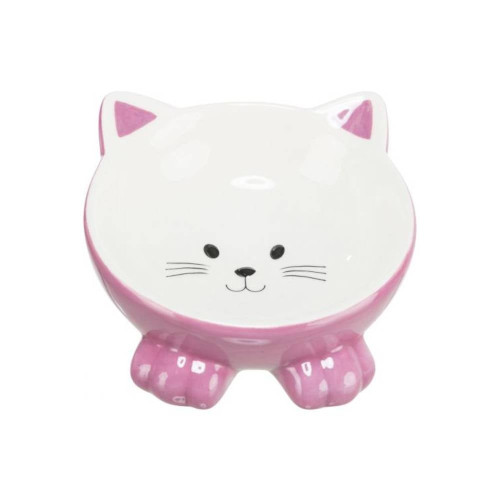 Миска Trixie для кошек Котик, эргономичная, керамическая, 0.15 л, диаметр 14 см