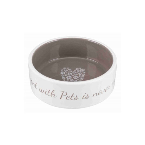 Миска Trixie для собак Pet's Home, керамічна, коричневий, 0.3 л, діаметр 12 см