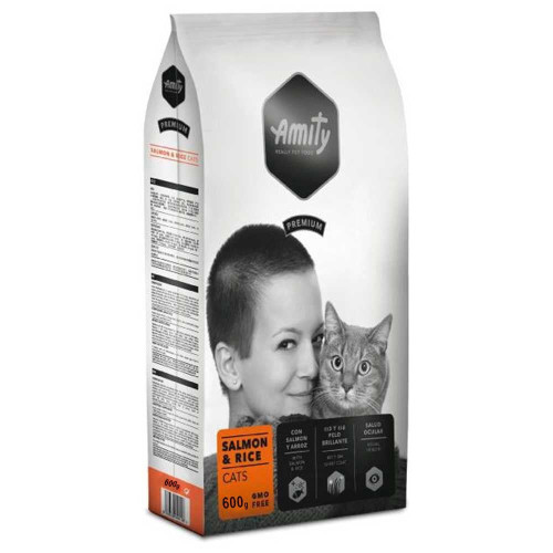 Сухой корм AMITY для кошек, лосось и рис, 600 г Сухой корм AMITY для кошек, лосось и рис, 600 г
