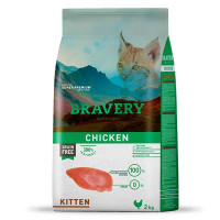 Сухий корм Bravery Chicken Cat Kitten для кошенят, з куркою, 2 кг Сухий корм Bravery Chicken Cat Kitten для кошенят, з куркою, 2 кг
