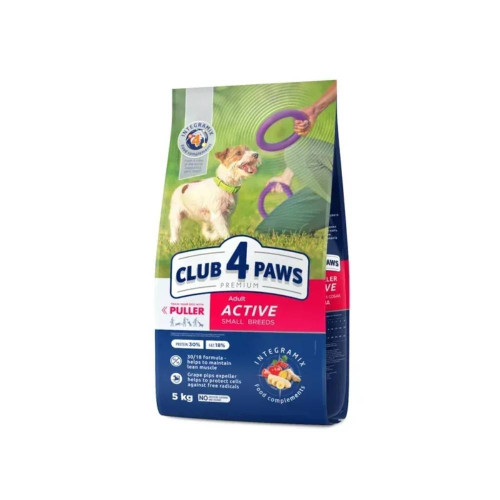 Сухий корм Club 4 Paws Adult Active для собак малих порід, з куркою, 5 кг Сухий корм Club 4 Paws Adult Active для собак малих порід, з куркою, 5 кг