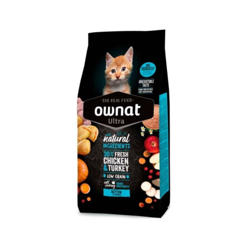 Сухой корм Ownat Ultra для котят, с курицей и индюшкой, 0.4 кг