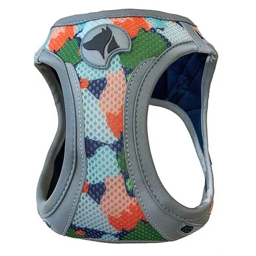 Шлея HIKING REFLECTIVE для собак, арлекин, нейлон, S, 34–41 см
