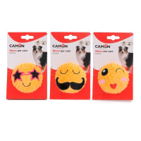 Игрушка Camon для собак, мяч «улыбка», плюшевый, с пищалкой, 9 см Игрушка Camon для собак, мяч «улыбка», плюшевый, с пищалкой, 9 см