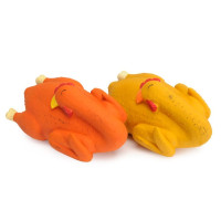 Іграшка Croci для собак, курка з пищалкою, латекс, 19 см