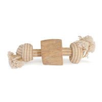 Игрушка Croci для собак, кусок кофейного дерева на верёвке с двойным узлом, 20 см Игрушка Croci для собак, кусок кофейного дерева на верёвке с двойным узлом, 20 см