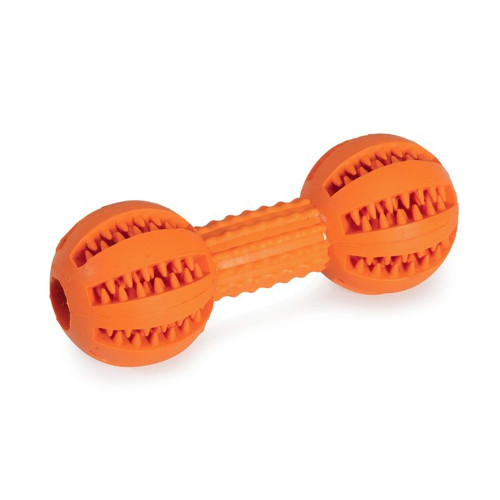Игрушка Camon Dental Fun для собак, гантеля, резина, 13.5 см