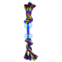 Игрушка Tatrapet Dental Fun для собак, кость на верёвке, резина, 26 см Игрушка Tatrapet Dental Fun для собак, кость на верёвке, резина, 26 см