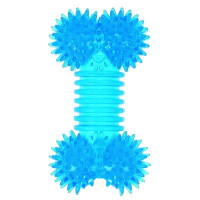 Іграшка Tatrapet Dental Gum для собак, кістка з шипами, гума, пищалка, 12-13 см Іграшка Tatrapet Dental Gum для собак, кістка з шипами, гума, пищалка, 12-13 см