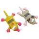 Игрушка Tatrapet Toys Fun для собак, мышь с пищалкой, латекс, 22 см, цвета в ассортименте
