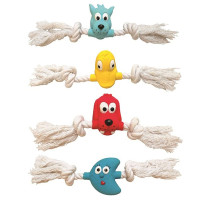 Игрушка Tatrapet York для собак, головы животных на веревке с пищалкой, латекс, 20 см, фигуры в ассортименте Игрушка Tatrapet York для собак, головы животных на веревке с пищалкой, латекс, 20 см, фигуры в ассортименте