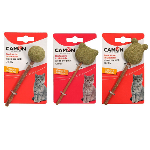 Игрушка Camon для котов, палочка matatabi с фигурками из кошачьей мяты, 14 см