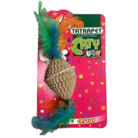 Игрушка Tatrapet Caty funny для котов, игрушка с перьями, картон, 15×3.8 см Игрушка Tatrapet Caty funny для котов, игрушка с перьями, картон, 15×3.8 см