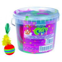 Игрушка Tatrapet для котов, разноцветный мячик с пером, 3–7 см Игрушка Tatrapet для котов, разноцветный мячик с пером, 3–7 см