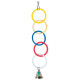 Игрушка Tatrapet Dodo для птиц, олимпийские кольца с колокольчиком, 4.5×26 см