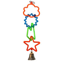 Игрушка Tatrapet Dodo для птиц, пластиковая подвеска с колокольчиком, 23 см