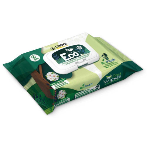Салфетки гигиенические Croci Eco Talc/Flowers (тальк+белые цветы), 30 шт.