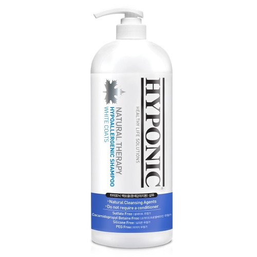 Шампунь Hyponic Hypoallergenic, гіпоалергенний, для собак з білою шерстю, 1,5 л