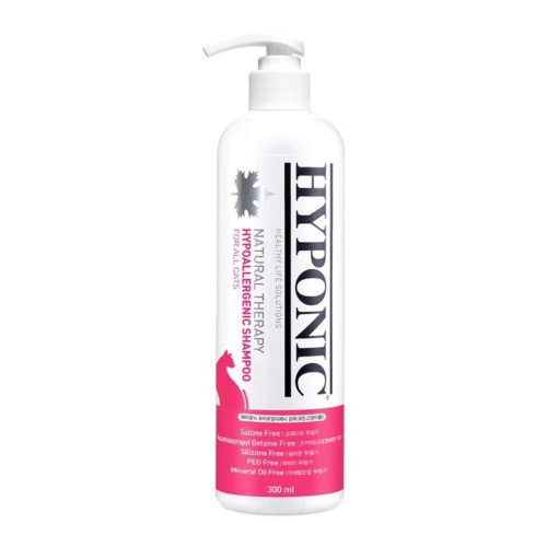 Шампунь Hyponic Hypoallergenic, гіпоалергенний, з олією соняшника та жожоба, для котів, 300 мл