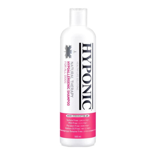 Шампунь Hyponic Hypoallergenic, гіпоалергенний, з олією соняшника, жожоба та екстрактом зеленого чаю, для собак, 500 мл