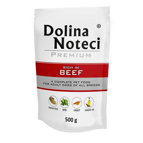 Вологий корм Dolina Noteci Premium для собак, з яловичиною, 500 г