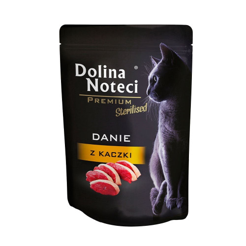 Вологий корм Dolina Noteci Danie для стерилізованих котів, з качкою, 85 г