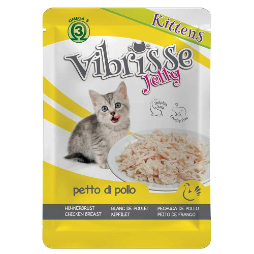 Влажный корм VIBRISSE JELLY для котят, куриная грудка в желе, 70 г Влажный корм VIBRISSE JELLY для котят, куриная грудка в желе, 70 г