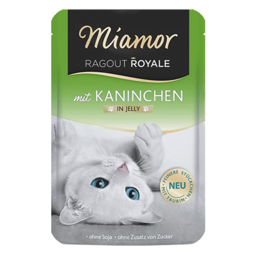 Беззерновой влажный корм Miamor Ragout Royale mit Kaninchen для кошек, кролик, кусочки в желе, 100 г
