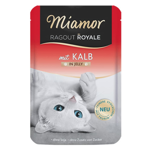 Беззерновой влажный корм Miamor Ragout Royale mit Kalb для кошек, телятина, кусочки в желе, 100 г
