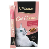 Ласощі Miamor Cream Lachs для котів, лосось, 6 × 15 г Ласощі Miamor Cream Lachs для котів, лосось, 6 × 15 г